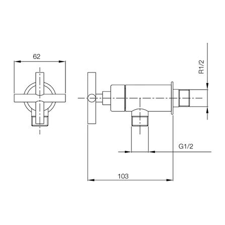 วาล์วฝักบัว 1 ทาง WS-1810_1
