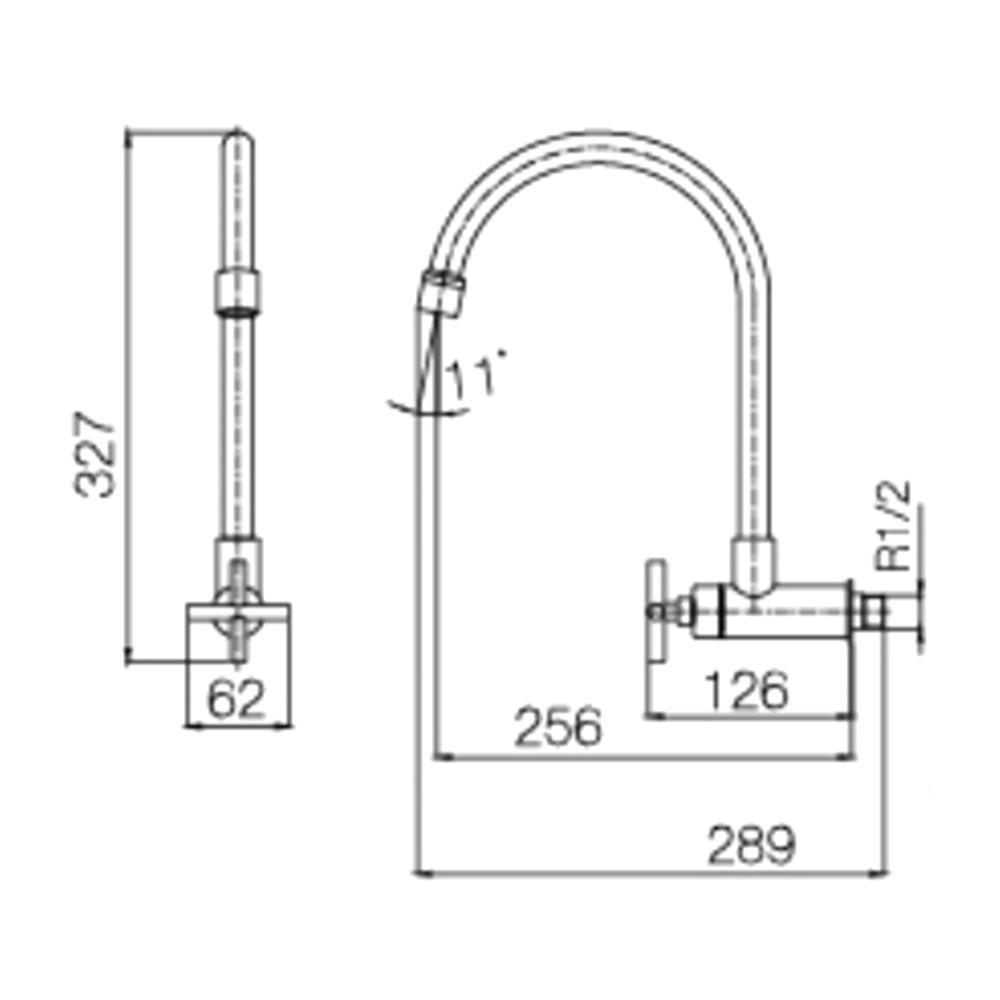 ก๊อกซิงค์เดี่ยวผนัง WS-1832J