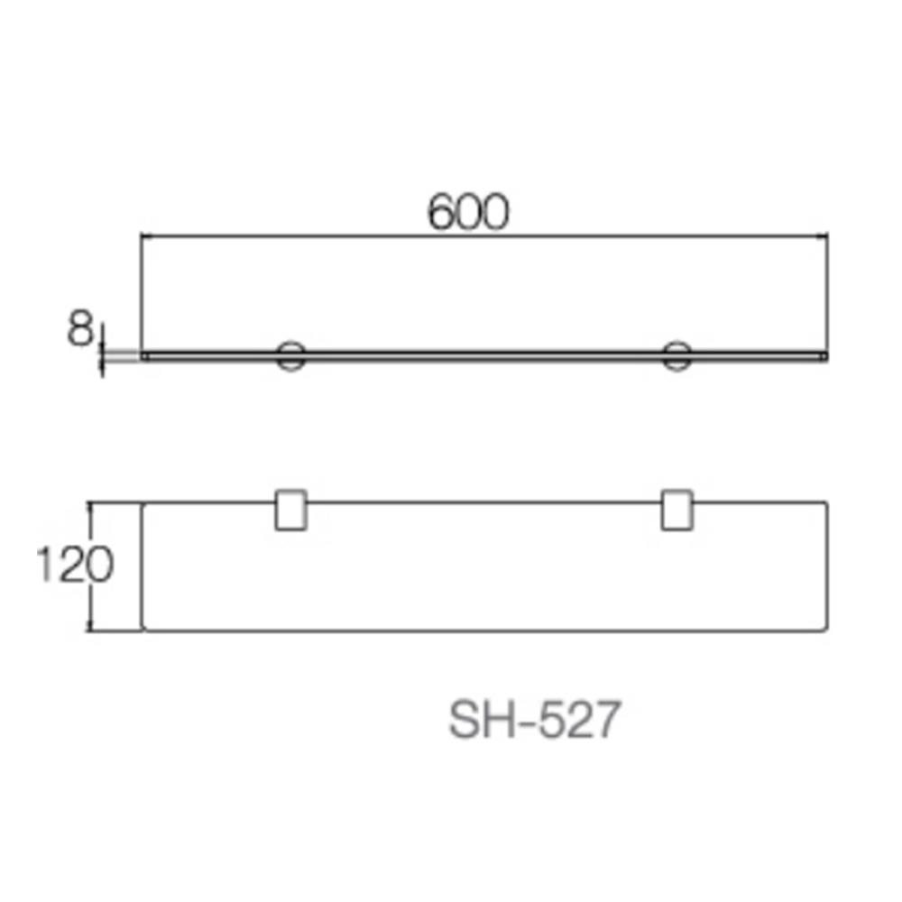 หิ้งกระจก WS SH-527 สเตนเลส