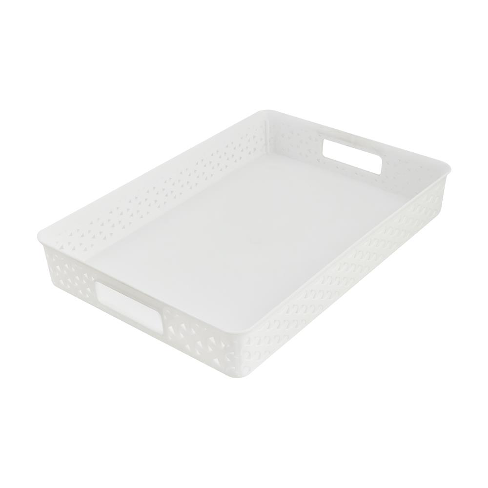 ตะกร้าเหลี่ยม+ฝา ขนาด S 5031 ขาว