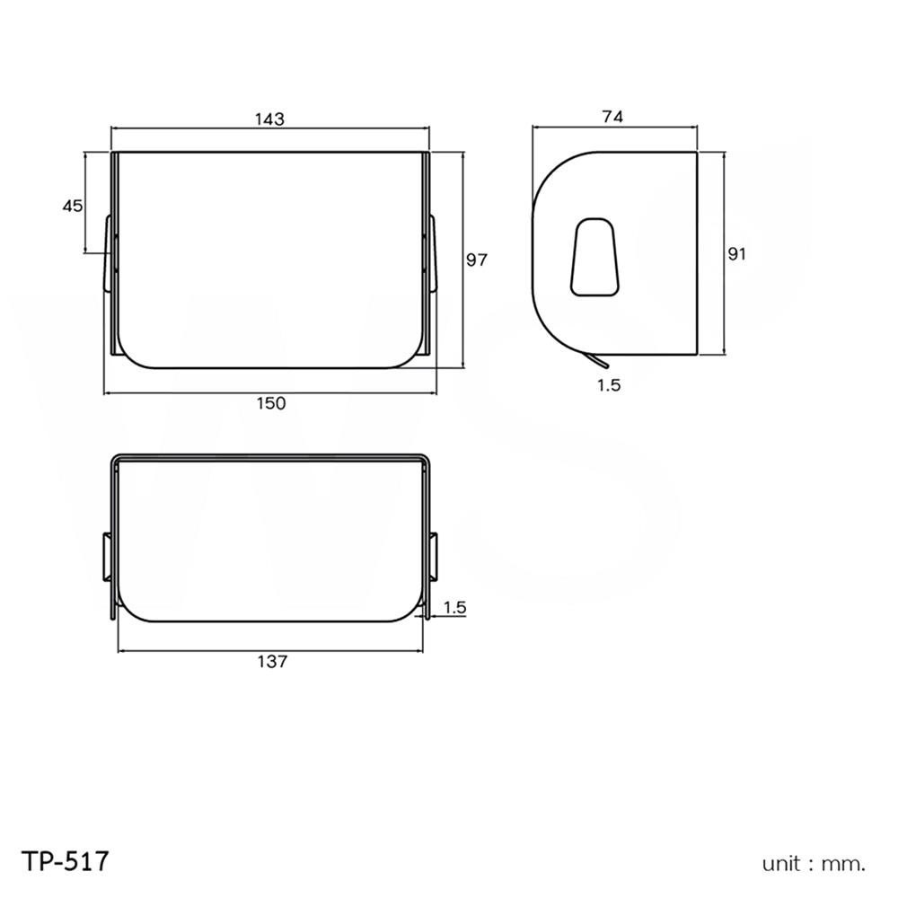 ที่ใส่กระดาษทิชชู่ WS TP-517 สเตนเลส
