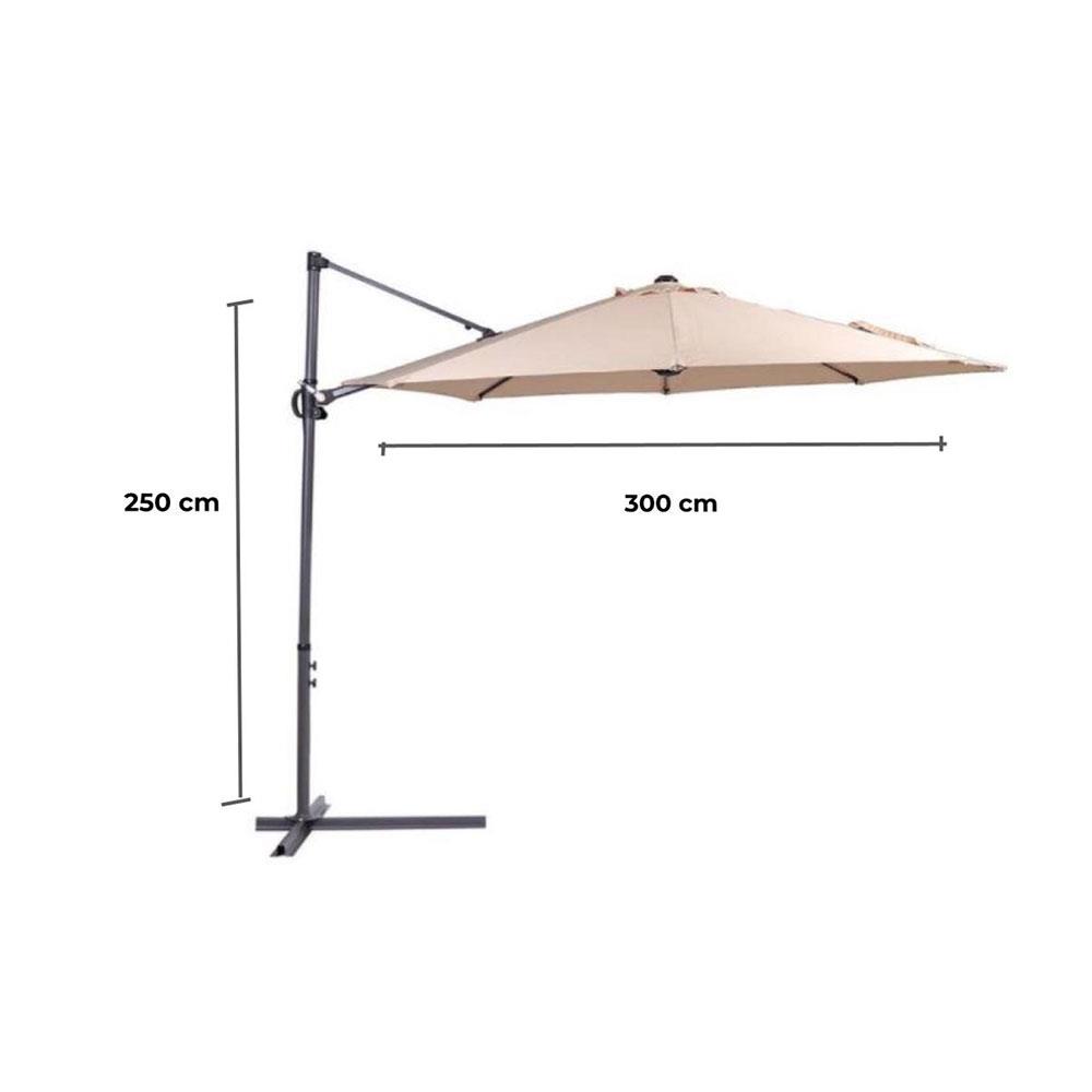 ร่มสนามตัวแอล SPRING สีครีม