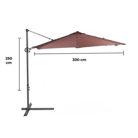 ร่มสนามตัวแอล SPRING สีน้ำตาล_7