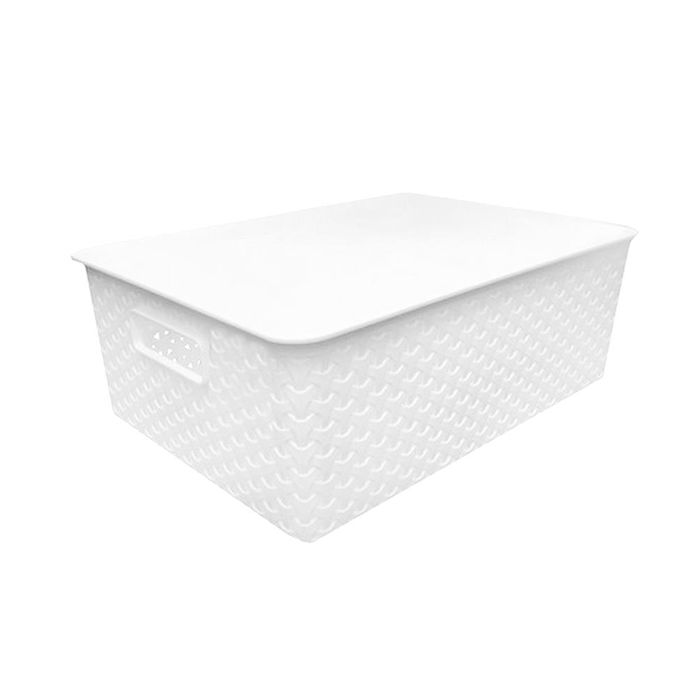 ตะกร้าเหลี่ยม+ฝา API 5032 ไซต์ M สีขาว