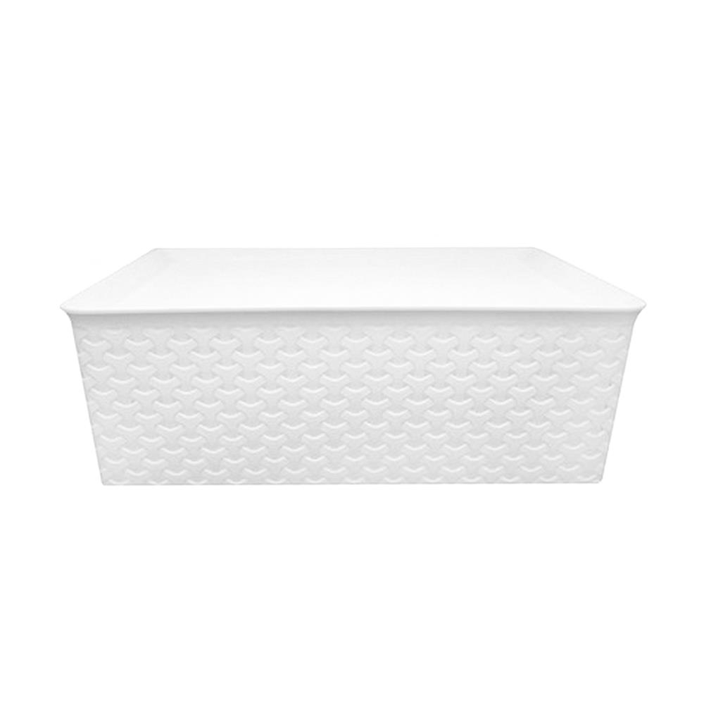 ตะกร้าเหลี่ยม+ฝา API 5032 ไซต์ M สีขาว