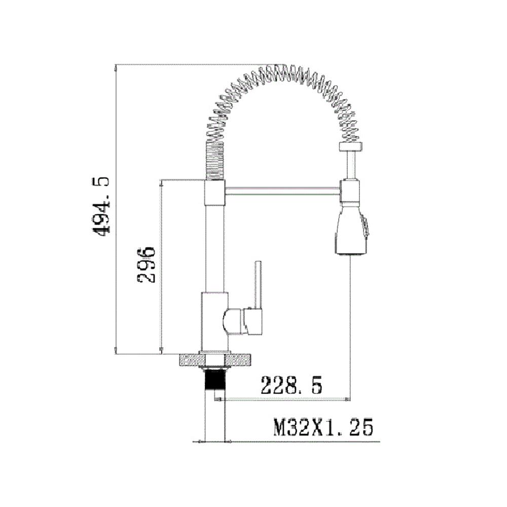 ก๊อกซิงค์ผสมเคาน์เตอร์แบบสปริง RASLAND RA LUX888-SATIN สีโครม