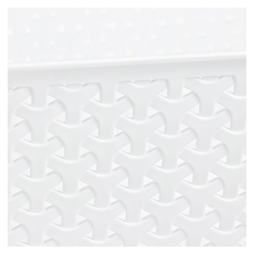 ตะกร้าเหลี่ยม+ฝา ขนาด L 5033 ขาว