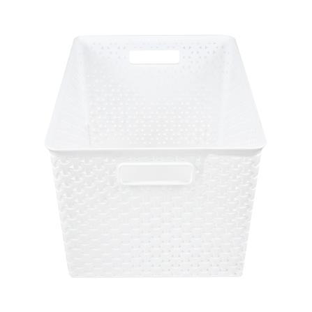 ตะกร้าเหลี่ยม+ฝา ขนาด L 5033 ขาว_1