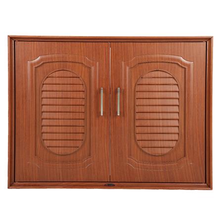 บานซิงค์คู่ QUEEN เกล็ดแก้ว 85x65 ซม. สีไม้สัก_0