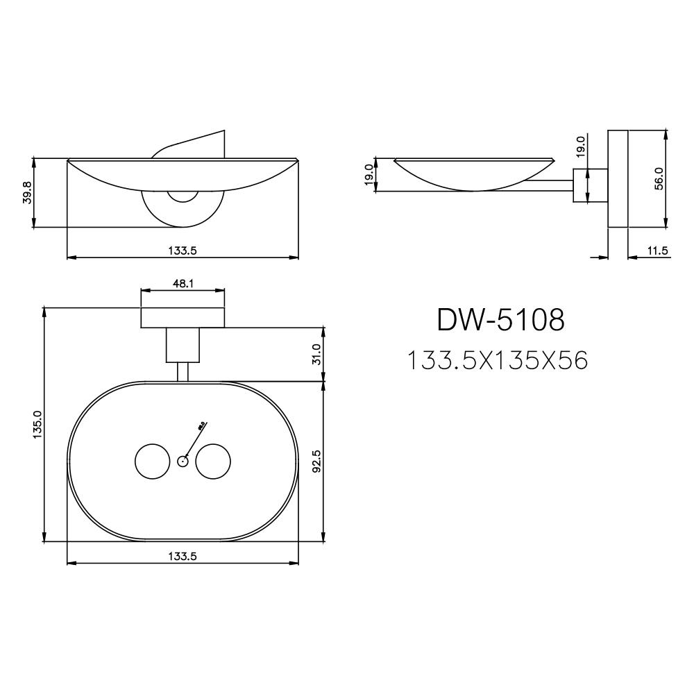 ที่ใส่สบู่ WS DW-5108 สเตนเลส