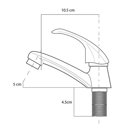 ก๊อกอ่างล้างหน้าเดี่ยว HOEN EN-3101_1