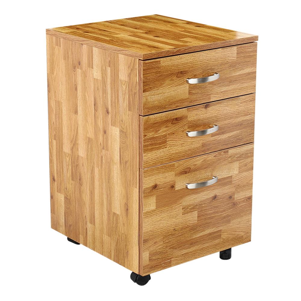 ตู้ลิ้นชัก 3 ลิ้นชัก FURDINI S-09A สีโอ๊ค