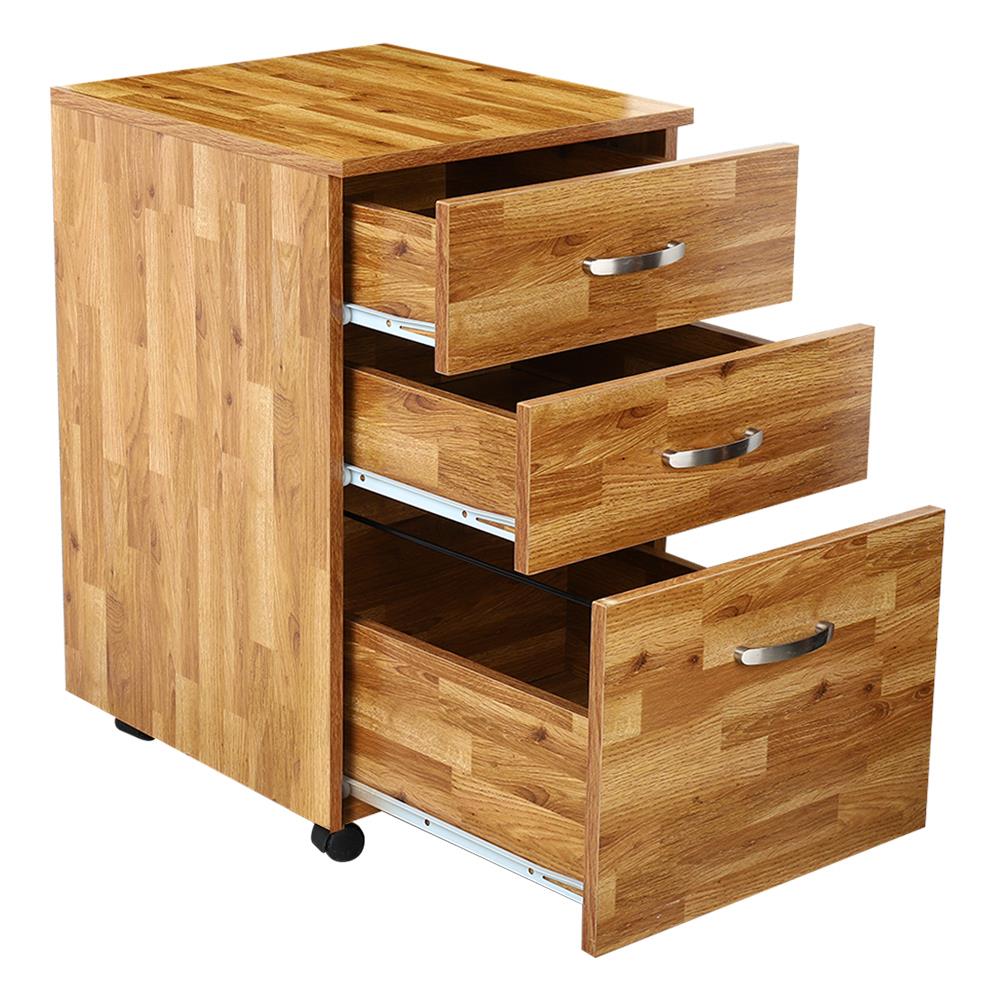 ตู้ลิ้นชัก 3 ลิ้นชัก FURDINI S-09A สีโอ๊ค