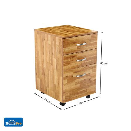 ตู้ลิ้นชัก 3 ลิ้นชัก FURDINI S-09A สีโอ๊ค_7