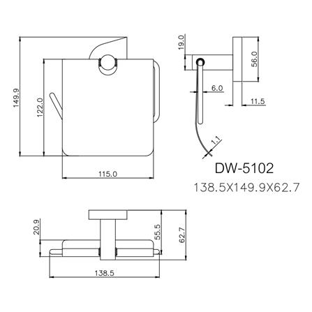 ที่ใส่กระดาษชำระ WS DW-5102 สีสเตนเลส_2