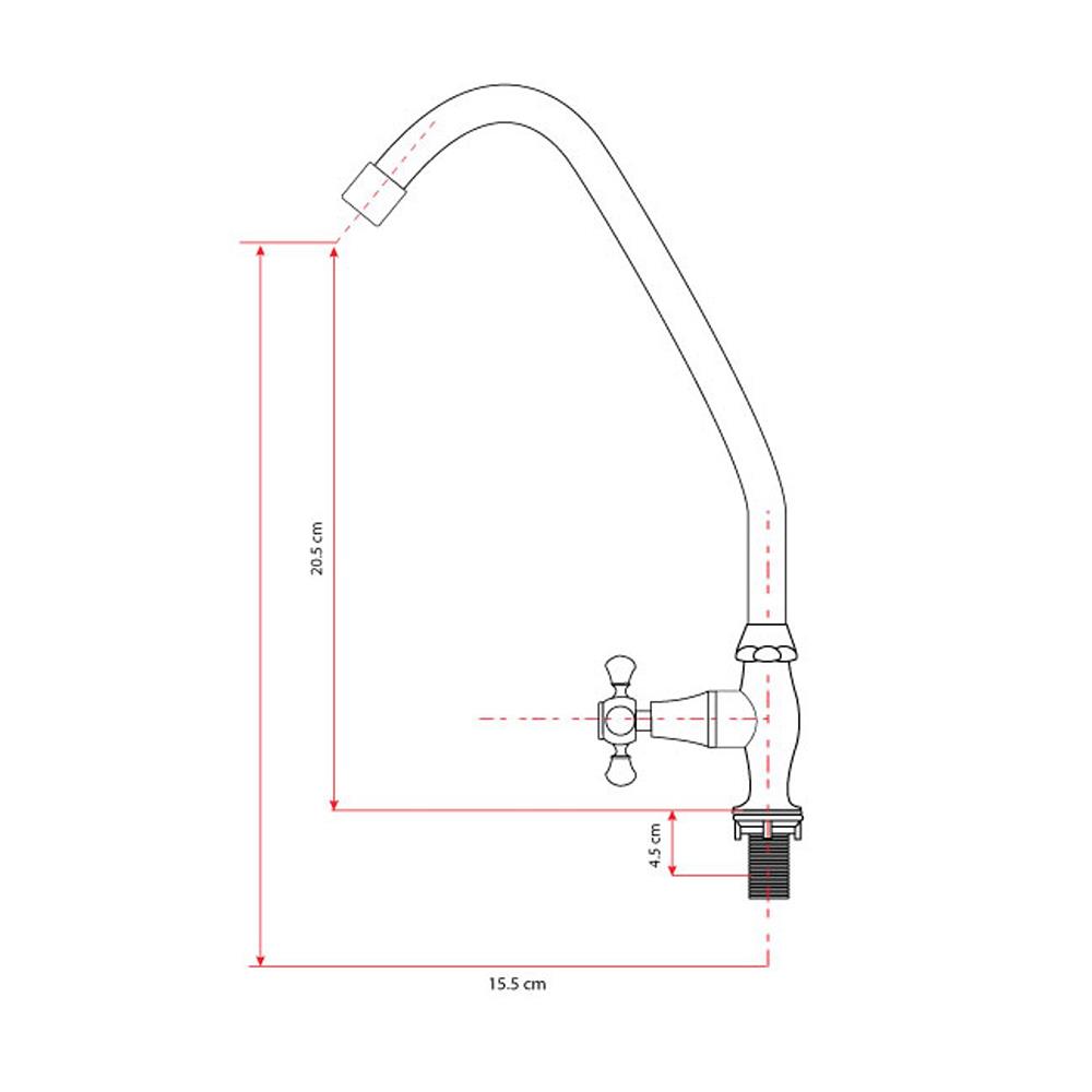 ก๊อกซิงค์เดี่ยวเคาน์เตอร์ HOEN H-1202 สีโครม