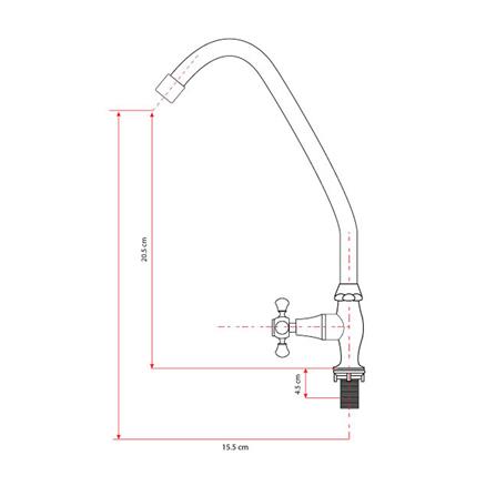 ก๊อกซิงค์เดี่ยวเคาน์เตอร์ HOEN H-1202 สีโครม_3