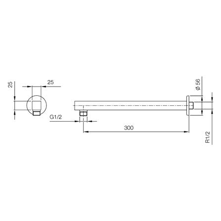 ก้านฝักบัว OH 35CM -8912_1