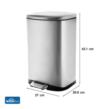 ถังขยะเหยียบ ACCO EK9366MT ขนาด 12L สีเงิน_8