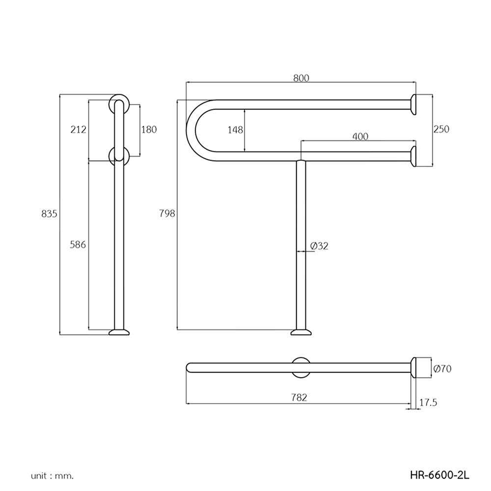 ราวมือจับกันลื่น WS HR-6600-2L