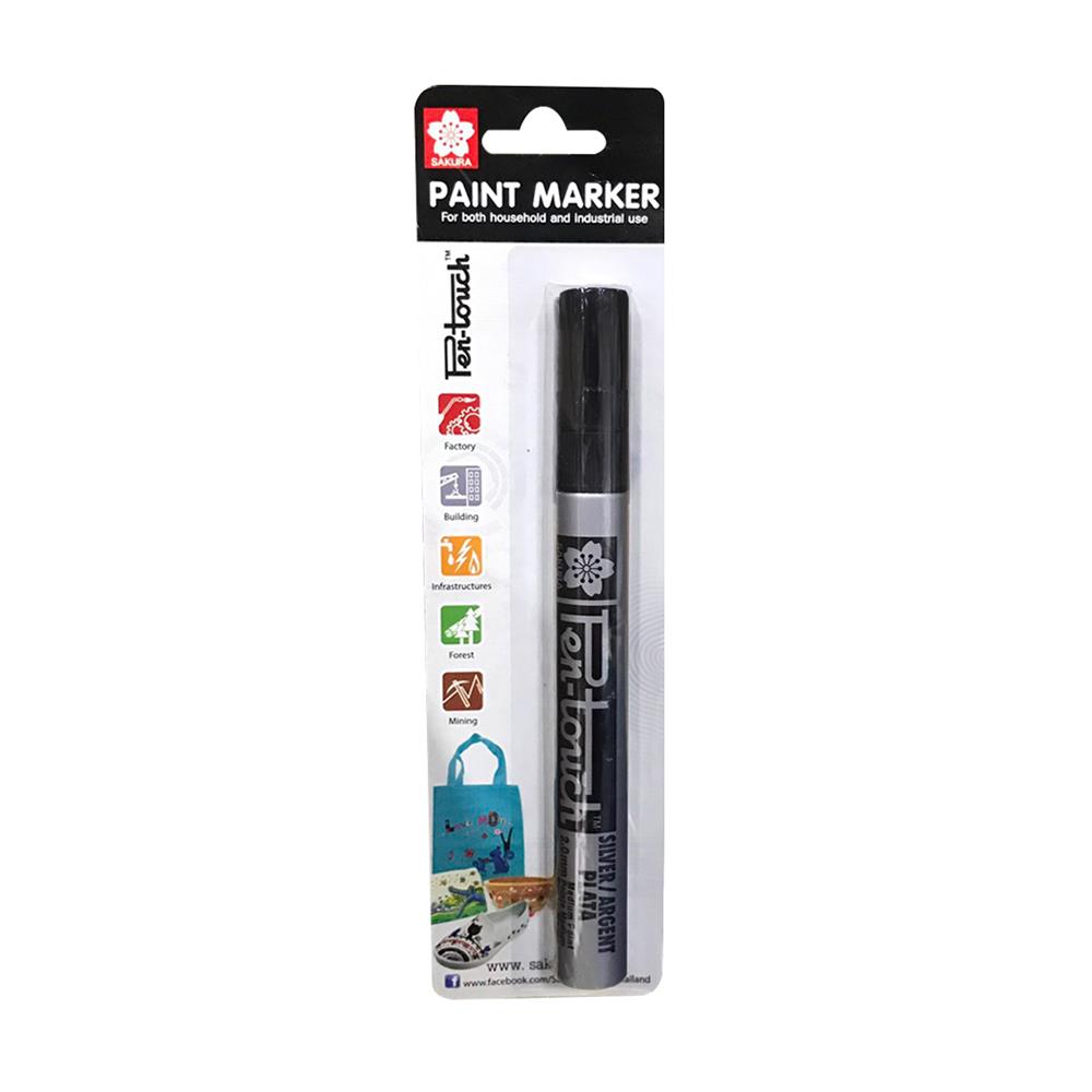 ปากกาเพ้นท์ SAKURA ขนาด 2 มม. สีเงิน