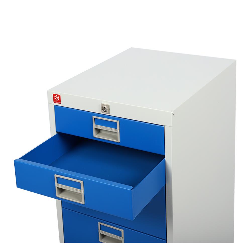 ตู้ลิ้นชักเหล็ก 6 ลิ้นชัก LUCKY WORLD CDX-6-RG สีน้ำเงิน