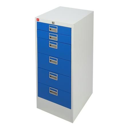 ตู้ลิ้นชักเหล็ก 6 ลิ้นชัก LUCKY WORLD CDX-6-RG สีน้ำเงิน_0