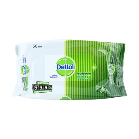 ผ้าเช็ดทำความสะอาดผิว DETTOL บรรจุ 50 แผ่น