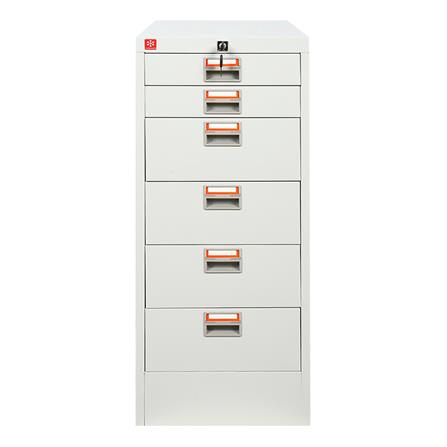 ตู้ลิ้นชักเหล็ก 6 ลิ้นชัก LUCKY WORLD CDX-6-TG สีเทาทราย_1