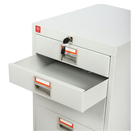 ตู้ลิ้นชักเหล็ก 6 ลิ้นชัก LUCKY WORLD CDX-6-TG สีเทาทราย_4