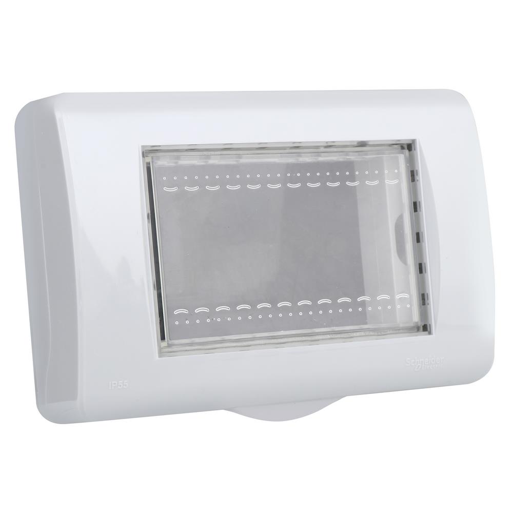 หน้ากากกันน้ำ 3 ช่อง SCHNEIDER A3223HR สีเทา