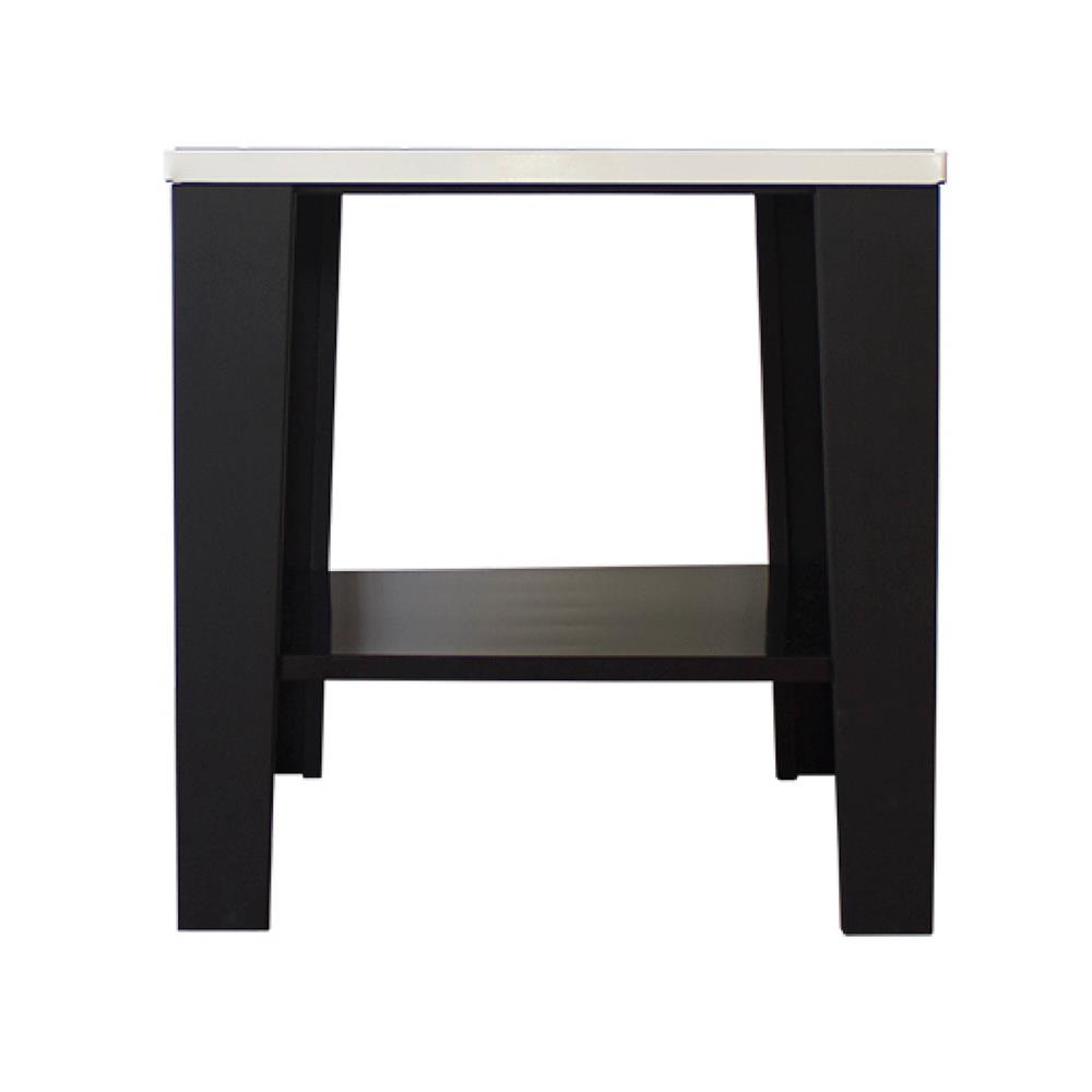 โต๊ะข้างสี่เหลี่ยม KIOSK KN-102 สีดำ/ครีม