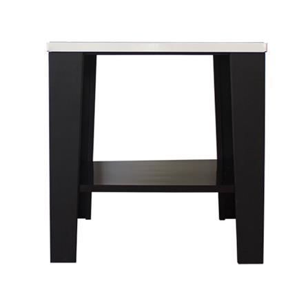 โต๊ะข้างสี่เหลี่ยม KIOSK KN-102 สีดำ/ครีม_1