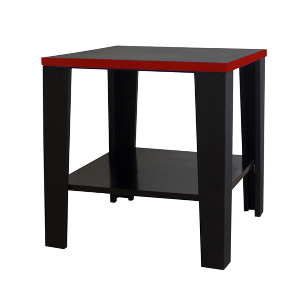 โต๊ะข้างสี่เหลี่ยม KIOSK KN-102 สีดำ/แดง