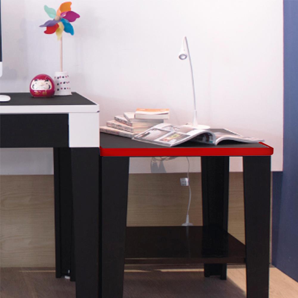 โต๊ะข้างสี่เหลี่ยม KIOSK KN-102 สีดำ/แดง