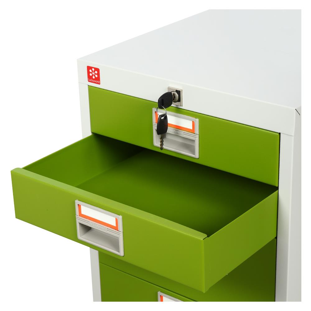 ตู้ลิ้นชักเหล็ก 6 ลิ้นชัก LUCKY WORLD CDX-6-GG สีเขียว