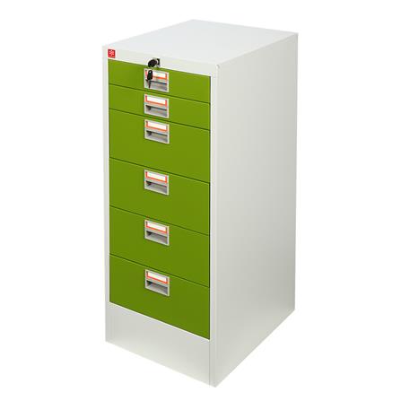 ตู้ลิ้นชักเหล็ก 6 ลิ้นชัก LUCKY WORLD CDX-6-GG สีเขียว