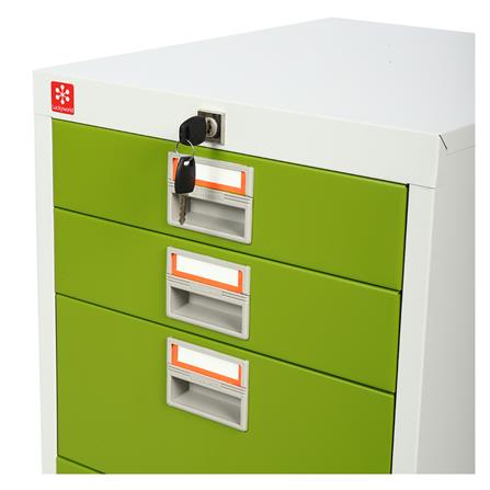 ตู้ลิ้นชักเหล็ก 6 ลิ้นชัก LUCKY WORLD CDX-6-GG สีเขียว_3
