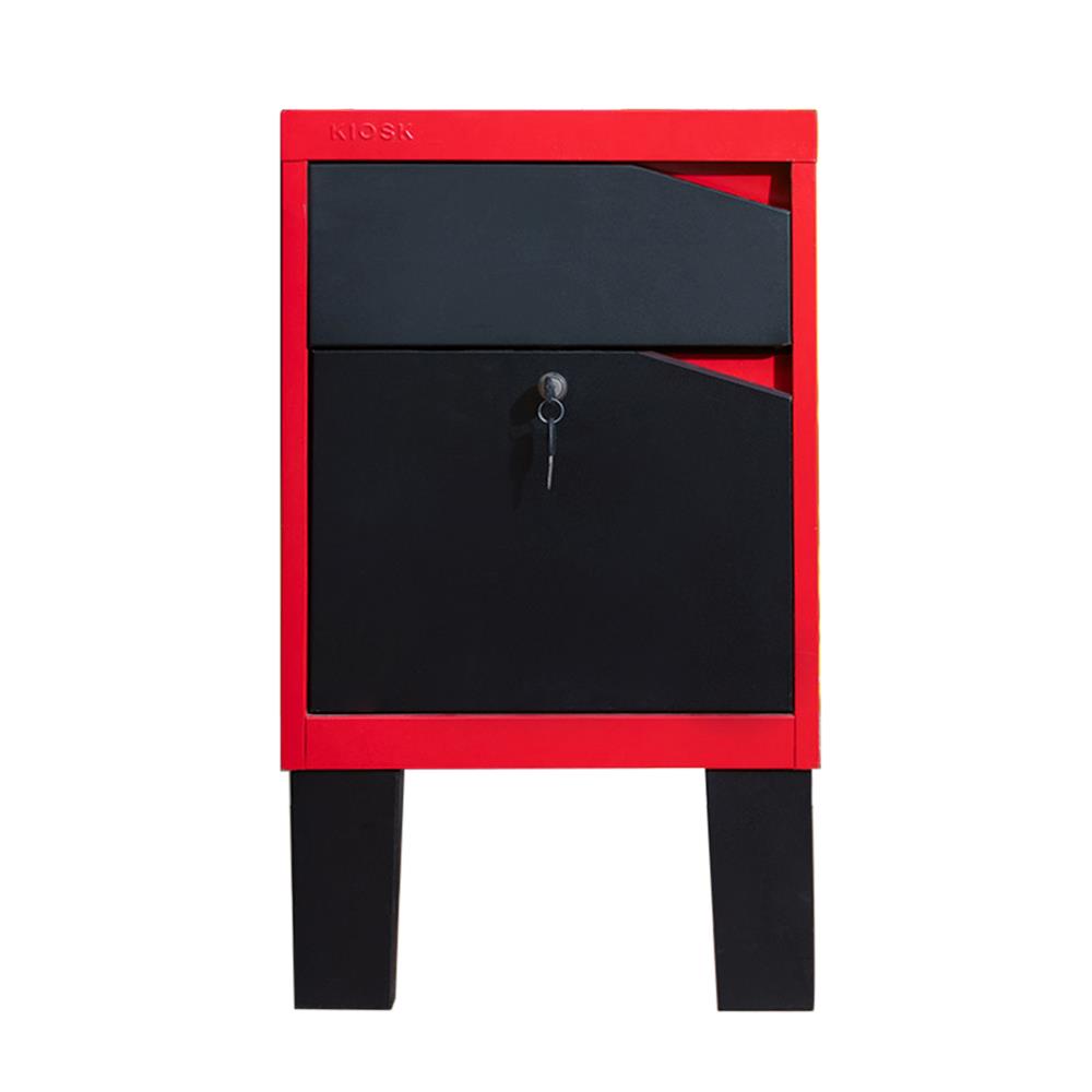 ตู้ลิ้นชักเหล็ก KIOSK KN-103 สีดำ/แดง