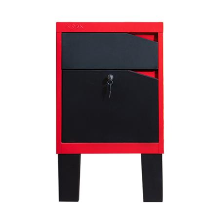 ตู้ลิ้นชักเหล็ก KIOSK KN-103 สีดำ/แดง