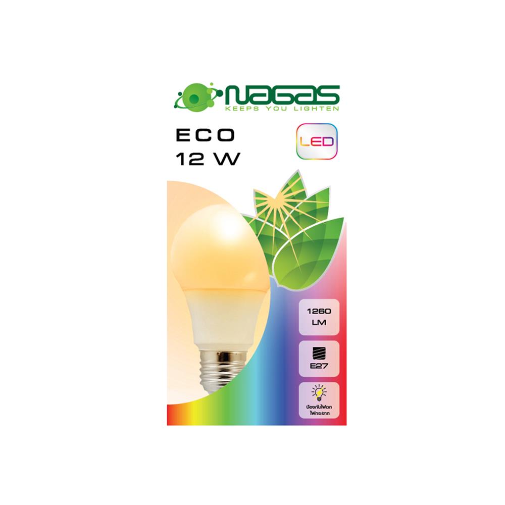 หลอด LED NAGAS ECO BULB 12 วัตต์ WARMWHITE E27