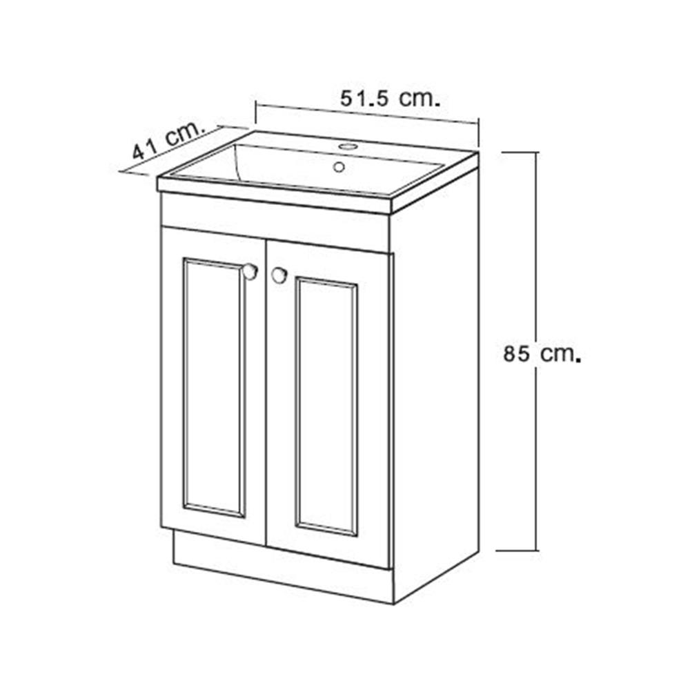 อ่างเคาน์เตอร์ MOYA VC-15017 สีขาว