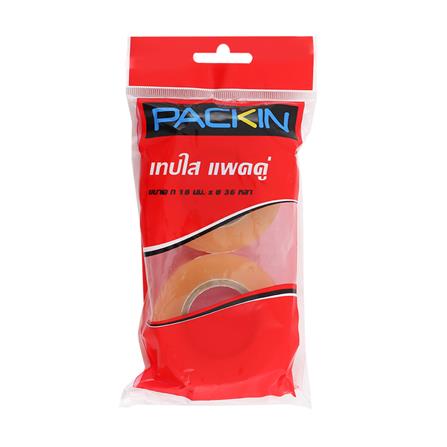 เทปใส PACK IN 18 มม.x 36หลา 2 ชิ้น/แพ็กเกจ_1