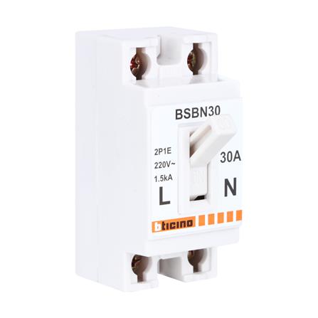 เซอร์กิตเบรกเกอร์แบบลอย 30 แอมป์ 2 โพล 1 เฟส BTICINO รุ่น BSBN30_1