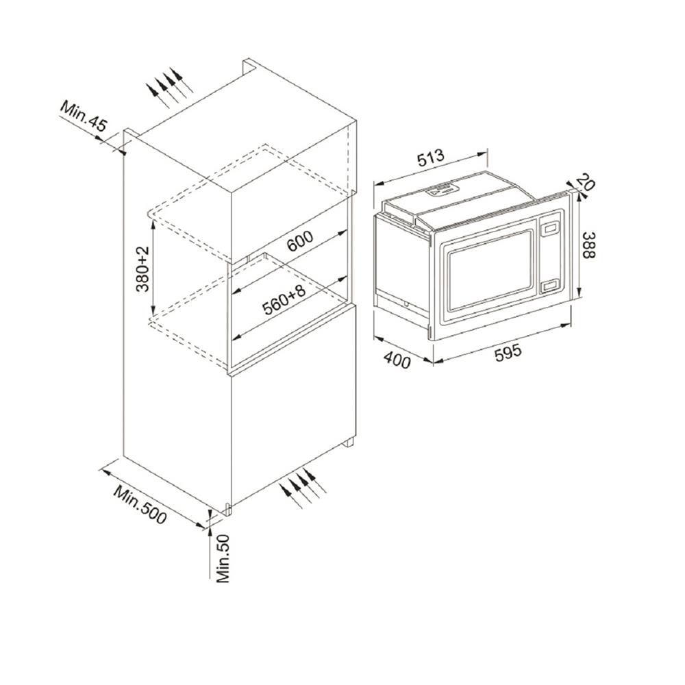 ไมโครเวฟฝังดิจิตอล FRANKE FMWO 25 NH G I 60 ซม.