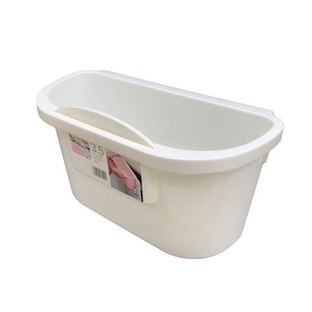 ถังเก็บเศษอาหารในครัว+ที่โกย G2400 สีขาว KECH_2