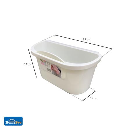 ถังเก็บเศษอาหารในครัว+ที่โกย G2400 สีขาว KECH_3