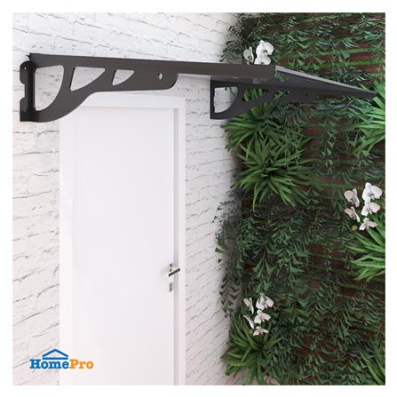 กันสาดโพลีคาร์บอเนต ขาอะลูมิเนียม SUNSHIELD MAX-SERIES 90x120 ซม. 3 มม. สีเทาอ่อน_2