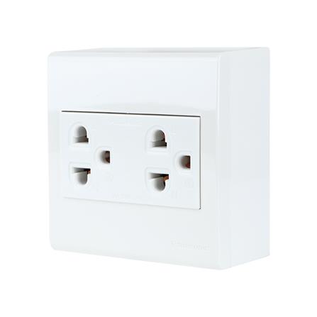 ชุดเต้ารับคู่ 3 ขา PANASONIC BSW 1392 สีขาว_1