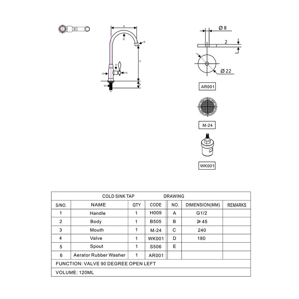 ก๊อกซิงค์เดี่ยวเคาน์เตอร์ NOVABATH IS-6736